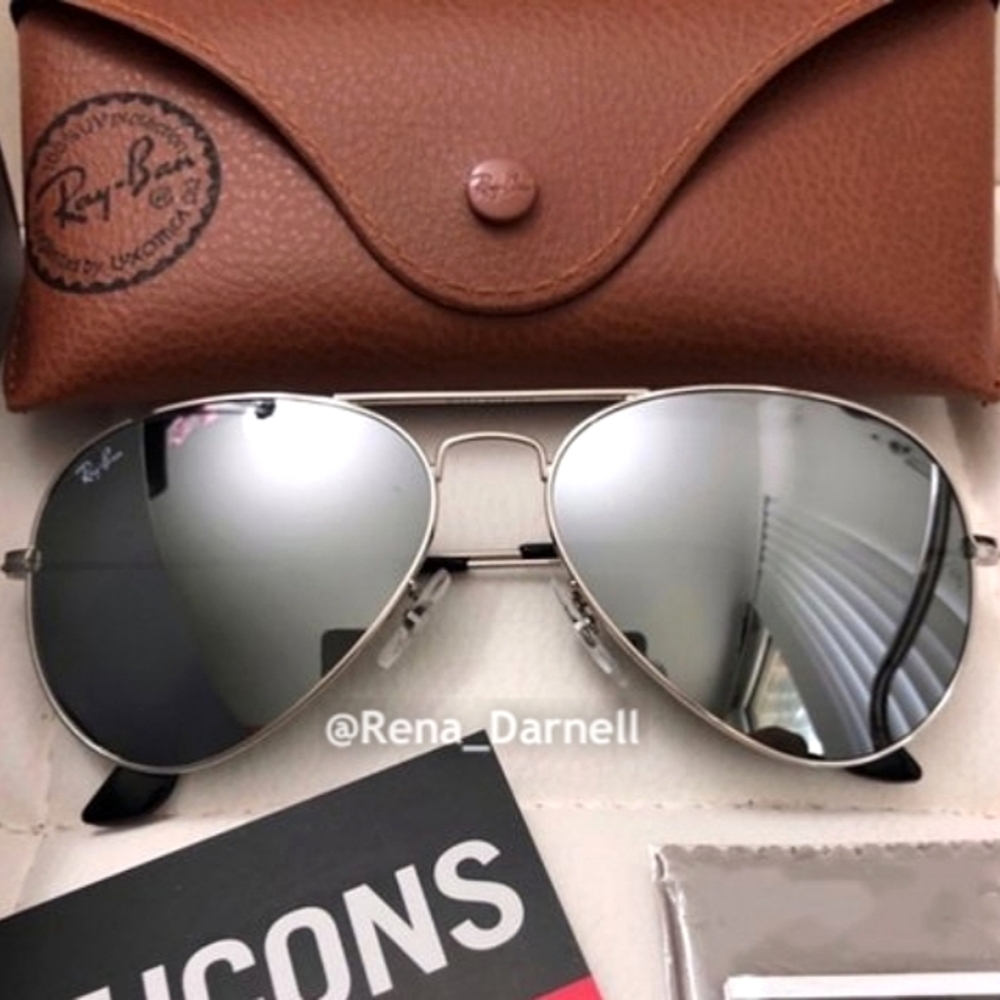 Ray-Ban Aviator RB3025 Silver Mirror New